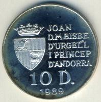 Andorra 1989. 10D Ag "Olimpia-síelés" T:PP Csak 15.000db!