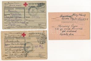 3 db RÉGI első világháborús osztrák-magyar tábori posta és levelezőlap hadifoglyok részére