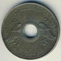 Cca 1940-es évek vége 20Ft "B.SZ.K.R.T." közlekedési zseton, látványos verési hibával T:3