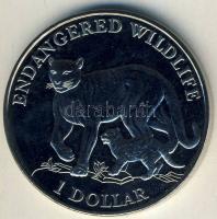 Cook-szigetek 1996. 1$ "Veszélyeztetett vadállatok - puma" T:PP