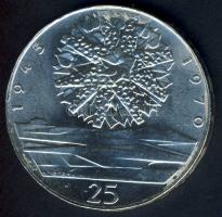 Csehszlovákia 1970. 25K Ag "A szabadság 10. évfordulója" T:1