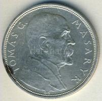 Csehszlovákia 1928. 10K Ag "10 éves a függetlenség" T:2