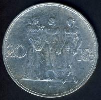 Csehszlovákia 1933. 20K Ag "Ipar, mezőgazdaság, üzlet" T:2