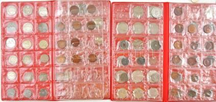 Vegyes érme és jelvény tétel: két kisalakú berakóban 82db érme, közte 1869-1870 10kr Ag (2xklf), 187...