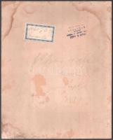 Fiatal asszony népviseletben. Színezett fotó, szecessziós kartonra ragasztva. Hátoldalán feliratozot...