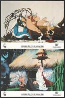 1985 ,,Asterix és Cézár ajándéka című francia rajzfilm jelenetei, 6 db vintage produkciós filmjelenet, ofszet nyomdatechnikai eljárással, kartonpapírra sokszorosítva, 18x24 cm
