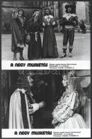 cca 1974 ,,A négy muskétás" című francia filmbohózat jelenetei és szereplői (köztük a 4 Charlot...