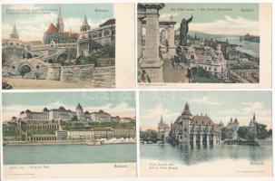 Budapest - 6 db régi hosszú címzéses képeslap