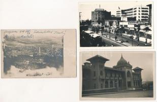 3 db RÉGI török képeslap / 3 pre-1945 Turkish town-view postcards
