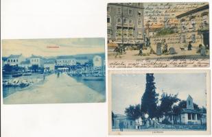 7 db RÉGI horvát képeslap / 7 pre-1945 Croatian town-view postcards