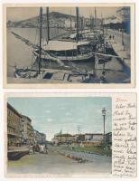 4 db RÉGI horvát képeslap / 4 pre-1945 Croatian town-view postcards