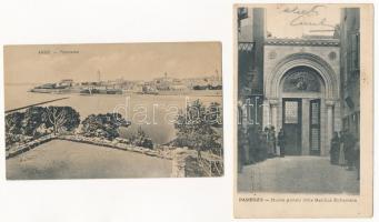 4 db RÉGI horvát képeslap / 4 pre-1945 Croatian town-view postcards