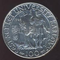 Csehszlovákia 1948. 100K Ag "Károly Egyetem" T:2