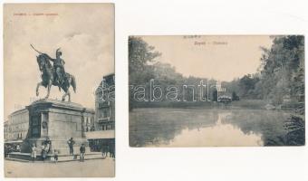 Zagreb, Zágráb; 4 db W.L. kiadású képeslap / 4 pre-1945 W.L. published postcards
