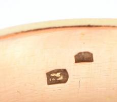 Arany (Au/14k) köves gyűrű, jelzett, m: 55 bruttó: 5,6gm