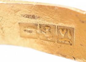 Arany (Au/14k) egyiptomi motívumos gyűrű, jelzett, erősen sérült m: 53 nettó: 4,9g