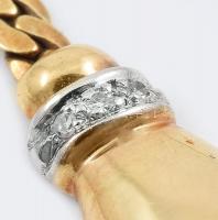 Arany (Au/14k) köves nyaklánc, jelzett, h: 41,5 bruttó: 13,8g