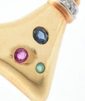 Arany (Au/14k) köves nyaklánc, jelzett, h: 41,5 bruttó: 13,8g