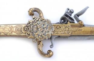 Replika pisztolyos tőr, h: 40 cm