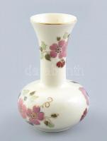 Zsolnay pillangómintás porcelán váza, kézzel festett, jelzett, hibátlan, m: 11 cm