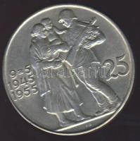 Csehszlovákia 1955. 25K Ag "Felszabadulás 10. évfordulója" T:2