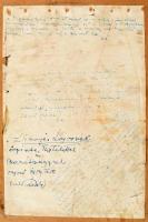 1959 Bp., Escher Károly (1890-1966) fényképész, fotóriporter autográf aláírása és sorai Dinnyés Lajo...