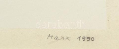 Mark (Márkus), Anna (1928-): Konstruktivista kompozíció. Szitanyomat, papír, jelzett, művészpéldány ...