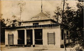 1940 Szigetmonostor (Göddel szemben), Uránia Síelő és Turista Társaság Dr. Székely Jenő weekendtelepe és turistaháza. Bergl Sándor felvétele + HORÁNY POSTAI ÜGYN (EK)