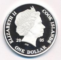Cook-szigetek 2005. 1$ ezüstözött sárgaréz "Ázsia történelme - George Everest Indiában" ka...