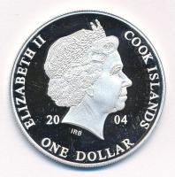 Cook-szigetek 2004. 1$ ezüstözött sárgaréz "Ázsia történelme - Mahatma Gandhi" kapszulában...