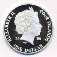 Cook-szigetek 2006. 1$ ezüstözött sárgaréz "Ázsia történelme - Kamikaze" kapszulában, tanú...