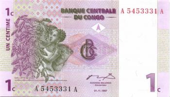 Kongó 7 klf bankjegy T:I