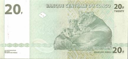 Kongó 7 klf bankjegy T:I