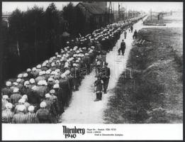 cca 1983 ,,Nürnberg 1946" című magyar dokumentumfilm jelenetei és szereplői, 9 db vintage produ...