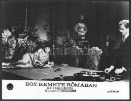 cca 1968 ,,Egy remete Rómában" című olasz filmszatíra jelenetei és szereplői, 9 db vintage prod...