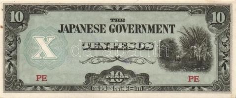 Japán megszállások 10klf db modern bankjegy T:I