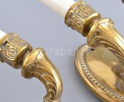 Réz falikar, gyertyaizzós kivitelben. m: 27 cm