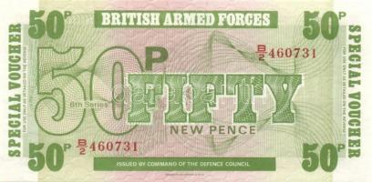 Nagy-Britannia 1950-es, 60-as, 70-es évek katonai bankjegyek 6 klf db T:I
