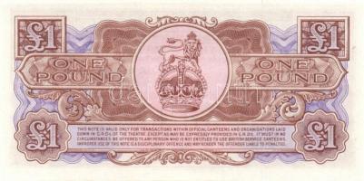 Nagy-Britannia 1950-es, 60-as, 70-es évek katonai bankjegyek 6 klf db T:I