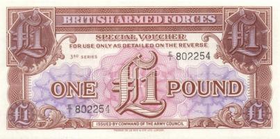 Nagy-Britannia 1950-es, 60-as, 70-es évek katonai bankjegyek 6 klf db T:I