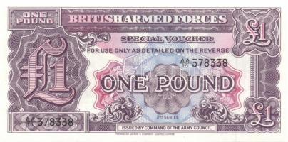 Nagy-Britannia 1950-es, 60-as, 70-es évek katonai bankjegyek 6 klf db T:I