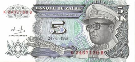 Zaire 10klf db modern bankjegy T:I