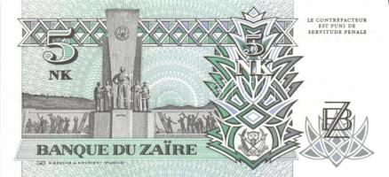 Zaire 10klf db modern bankjegy T:I