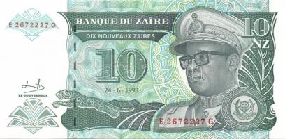 Zaire 10klf db modern bankjegy T:I