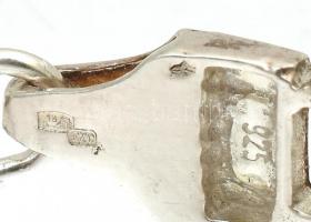Ezüst(Ag) masszív glídes karkötő, jelzett, h: 22,5 cm, nettó: 17,8 g