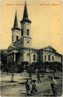 1909 Felsőbánya, Baia Sprie; Római katolikus templom. Bonis Sándor 2355. (W.L. ?) / church (Rb)