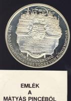 1990. "Mátyás király" számozott ffém emlékérem. Szign.Bozó T:PP