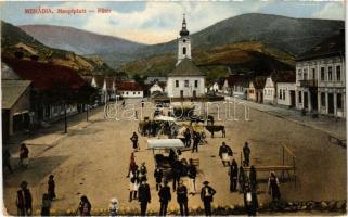 Mehádia, Mehadia; Főtér, piac, templom. Branch A. és fia kiadása / Hauptplatz / main square