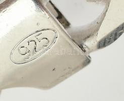 Ezüst(Ag) masszív véshető figaro karkötő, jelzett, h: 21,5 cm, nettó: 16,1 g