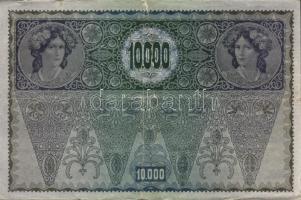 Ausztria/Osztrák-Magyar Bank 1918. 10.000K piros, vízszintes "Deutschösterreich" fny-sal, ...